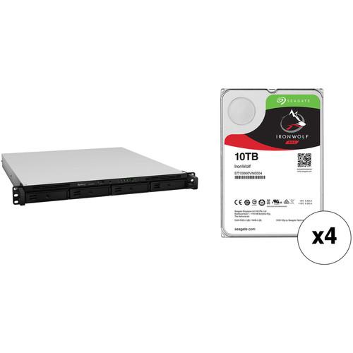 Synology RackStation 40TB RS818RP 4-Bay NAS Server Kit with Seagate NAS Drives