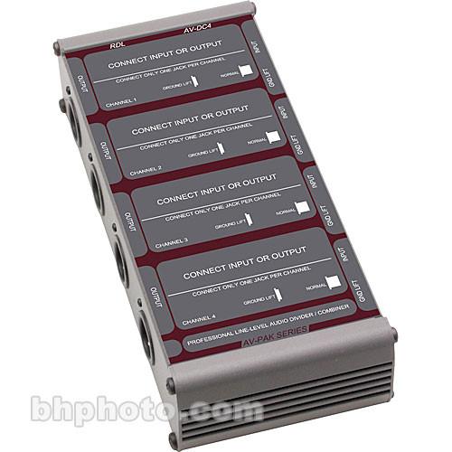 RDL AV-DC4 Line-Level Audio Divider Combiner