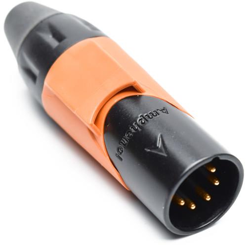 Amphenol AX Series 5-Pin XLRM Cable Connector with Marking Sleeve