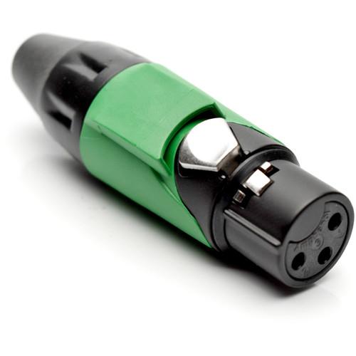 Amphenol AX3FB5M-AU 3-Pole Female XLR Connector with Gold Contacts and Black Finish