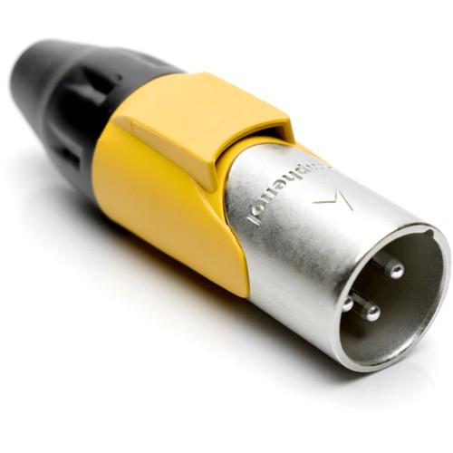 Amphenol AX3M4M 3-Pole Male XLR Connector with Silver Contacts and Satin-Nickel Finish