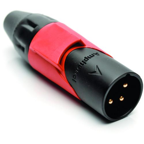 Amphenol AX3MB2M-AU 3-Pole Male XLR Connector with Gold Contacts