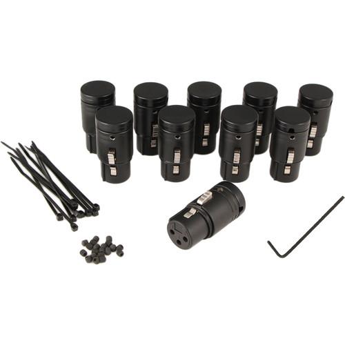 Cable Techniques CT-LPXLR-3F-10SET Low-Profile XLR 3-Pin Female Connectors with Adjustable Side Cable-Exit