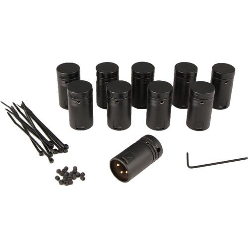 Cable Techniques CT-LPXLR-3M-10SET Low-Profile XLR 3-Pin Male Connector with Adjustable Side Cable-Exit