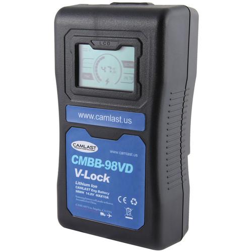 CAMLAST 98Wh 14.8V V-Mount Battery with LCD Display for Professional Camcorders & VTRs