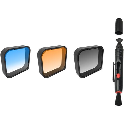 Freewell Gray, Orange & Blue Grad Filter Pack for GoPro HERO5 Black & HERO6 Black
