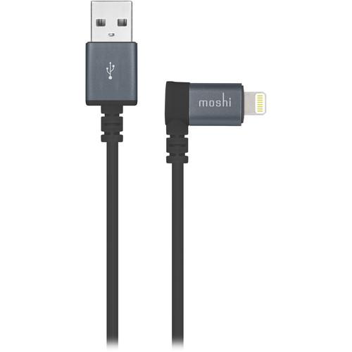Moshi USB Type-A Male to Angled Lightning Male Cable