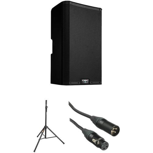 QSC K10.2 K.2 Series 10" 2000W Powered Speaker with Stand and Cable Kit