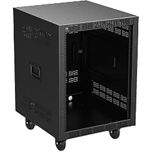 Atlas Sound 25" Deep, 14-Rack Unit Mobile Equipment Rack with Casters, and Side Handles