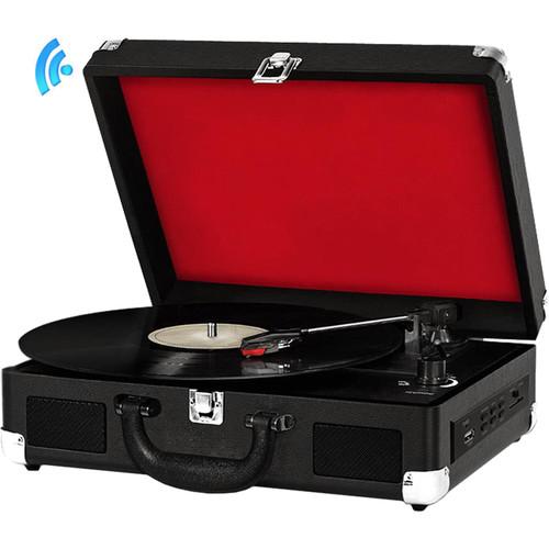 Pyle Pro PVTTBT9BK Suitcase Turntable with Bluetooth and USB