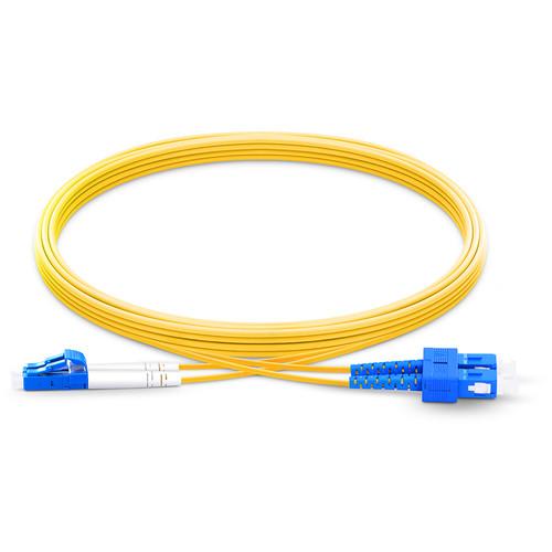 TechLogix Networx OS2 2.0mm Duplex Single-Mode Economy Premade Cable with LC to SC Connectors