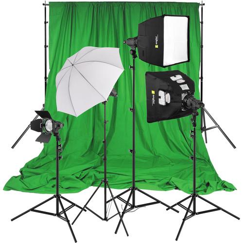 Angler Shadow Focus Spot 300 4-Light Kit with Green Screen