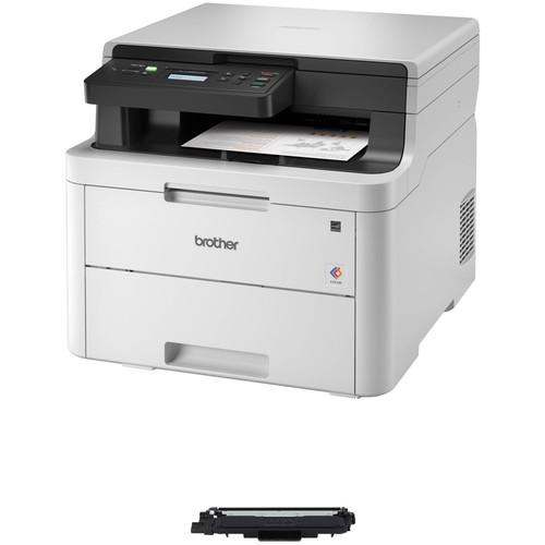 Brother HL-L3290CDW Compact LED Color All-in-One Printer with Toner Kit