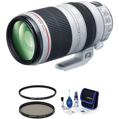 Canon EF 100-400mm f 4.5-5.6L IS II USM Lens with Accessories Kit