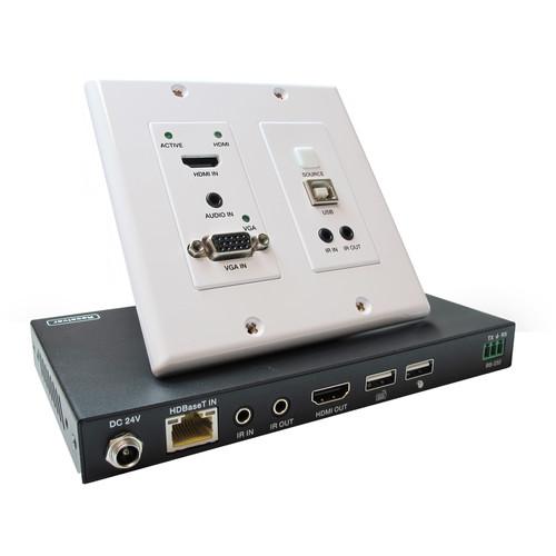 Comprehensive HDBaseT 4K 18G WallPlate Extender Kit up to 230