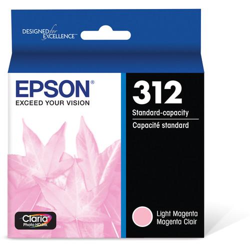 Epson T312 Light Magenta Claria Photo HD Ink Cartridge with Sensormatic