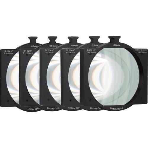 Lindsey Optics 4 x 5.65" Brilliant Tray Mount Close-Up Lens Set
