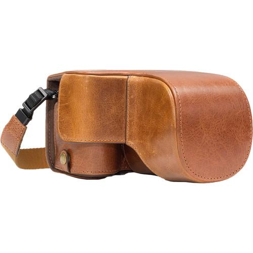 MegaGear Ever Ready Genuine Leather Case & Strap for Sony a6500 with 16-70mm Lens