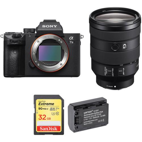 Sony Alpha a7 III Mirrorless Digital Camera with 24-105mm Lens and Accessories Kit