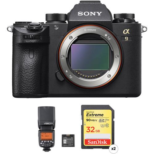 Sony Alpha a9 Mirrorless Digital Camera Body and Flash Kit