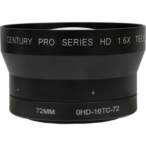 Century Precision Optics 0HD-16TC-72 1.6x Tele-Converter for Camcorders with Integrated Zoom Lenses and 72mm Thread