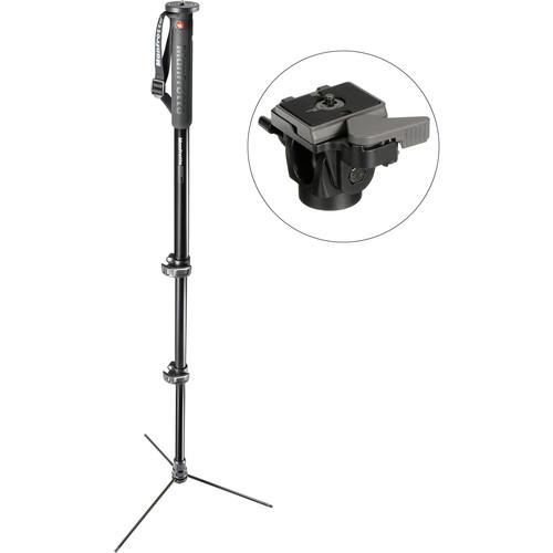 Manfrotto XPRO Prime Base 3-Section Aluminum Monopod with 234RC Tilt Head Kit