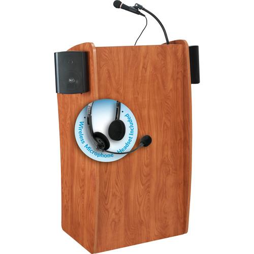 Oklahoma Sound 611-S The Vision Lectern with LMW-7 Headset Wireless Microphone