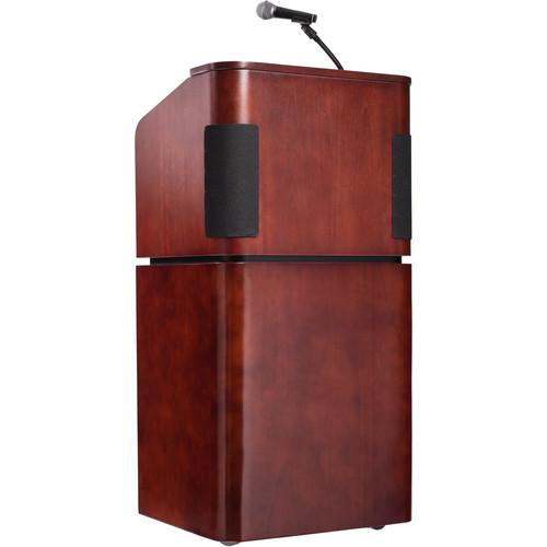 Oklahoma Sound 950 901 Tabletop and Base Combo Sound Lectern with LWM-5 Handheld Wireless Microphone
