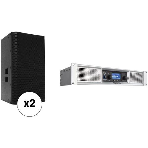 QSC E15 Kit with Pair of 15" Passive Loudspeakers and Power Amp