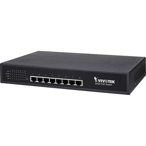 Vivotek Unmanaged Switch with 8 Gigabit Ethernet PoE Output Ports