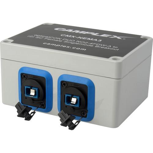 Camplex NO2-4FDW-A OpticalCON DUO to 2 SC Female Singlemode Breakout Adapter Box