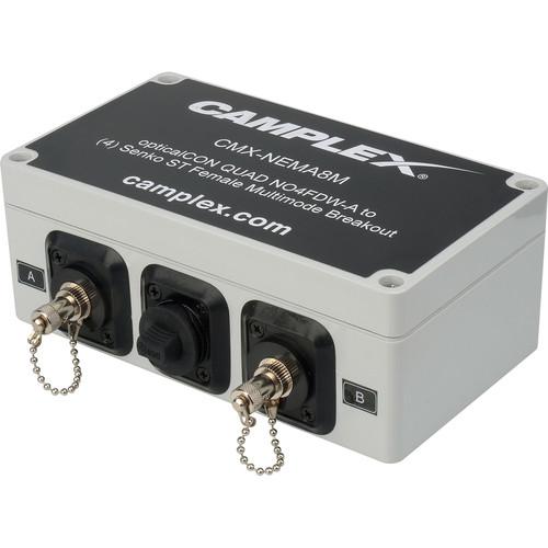 Camplex NO4FDW-A OpticalCON QUAD to 4 ST Female Multimode Breakout Adapter Box