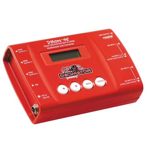 DECIMATOR DMON-4S 4 x SD HD 3G-SDI to HDMI Converter with Quad Multi-Viewer Function