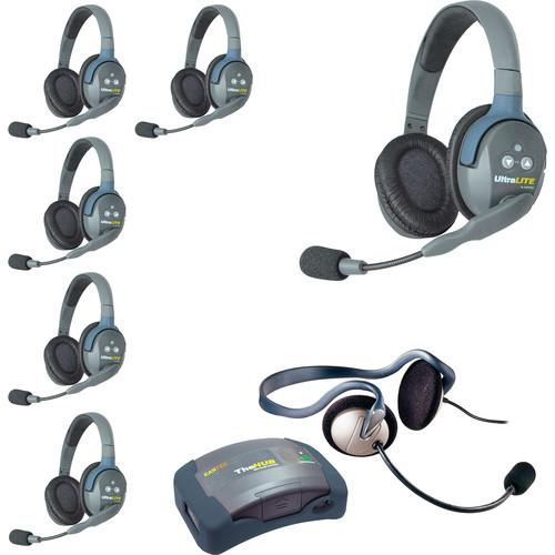 Eartec HUB7DMON UltraLITE 7-Person HUB Intercom System with Monarch Headset