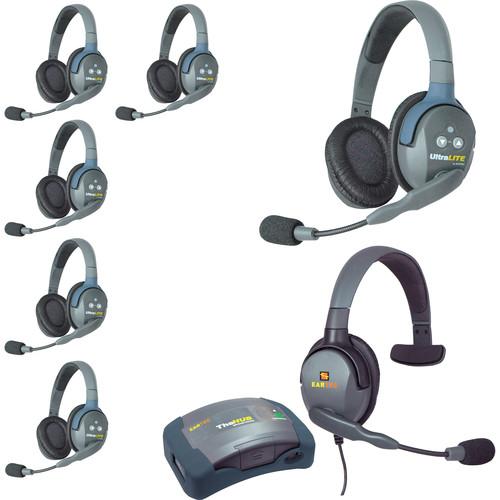 Eartec HUB7DMXS UltraLITE 7-Person HUB Intercom System with Max 4G Single Headset