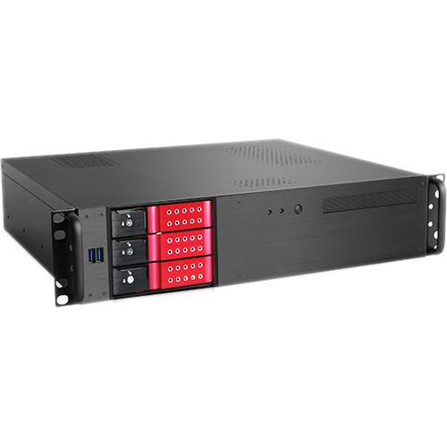 iStarUSA D-230HN-T 2U Compact 3 x 3.5" Bay Trayless Hotswap microATX Rackmount Chassis