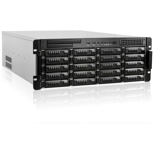 iStarUSA E4M20-120P8G E Storage Series E4M20 4 RU 20-Bay Server Rackmount Chassis with 1200W Power Supply