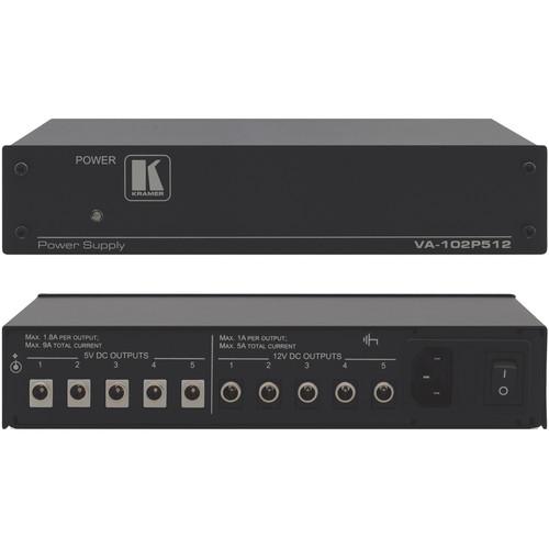 Kramer VA-102P512 10-Port Dual Voltage DC Power Supply