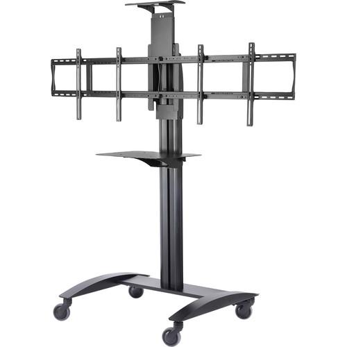 Peerless-AV SR555M SmartMount Flat Panel Video Conferencing TV Cart for 2 TVs