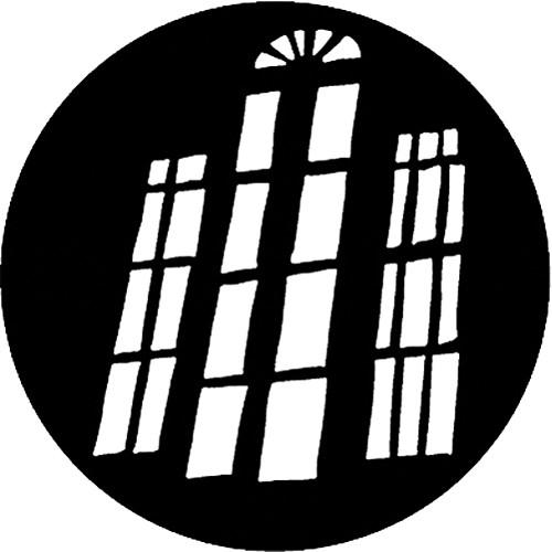 Rosco Standard Steel Gobo #7704 - French Doors - Size E 37.5mm