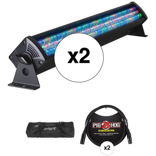 American DJ 2x Mega Bar 50-RGB RC - Light Bar Kit with Carry Bag and 2x DMX Cables