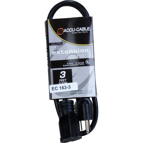 American DJ Accu-Cable 3-Wire Edison AC Extension Cord
