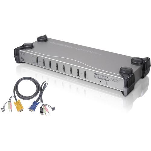 ATEN Kit with 8-Port PS 2-USB KVM Switch and 8-PS 2 Cables