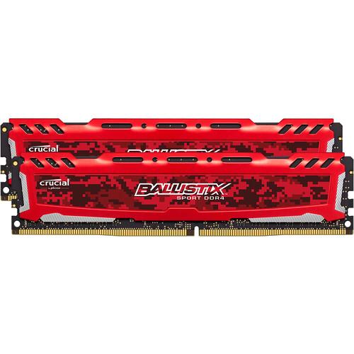 Ballistix 16GB Sport LT Series DDR4 2666 MHz UDIMM Memory Kit