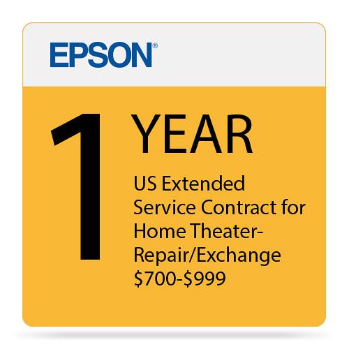 Epson 1-Year US Extended Service Contract for Home Theater Repair Exchange
