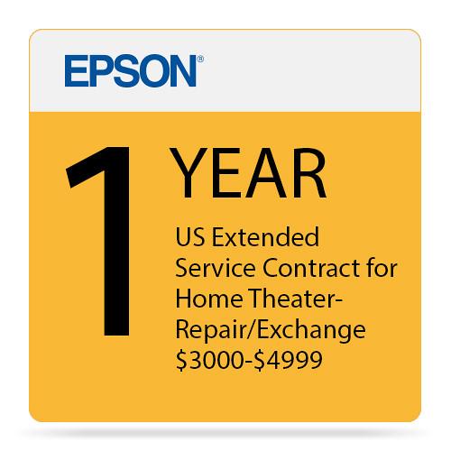 Epson 1-Year US Extended Service Contract for Home Theater Repair Exchange
