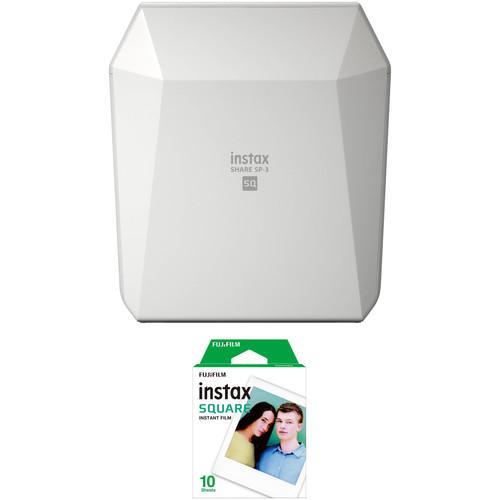 FUJIFILM INSTAX SHARE SP-3 Smartphone Printer with SQUARE Film Kit