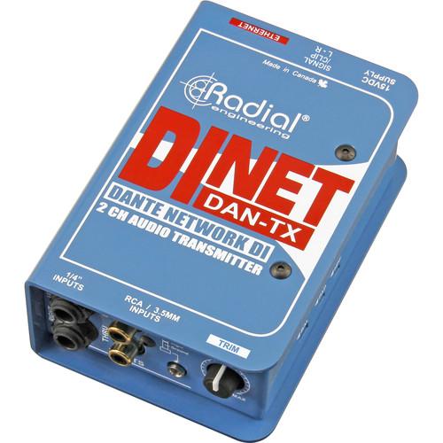 Radial Engineering DiNET DAN-TX Dante-Enabled Stereo DI Box
