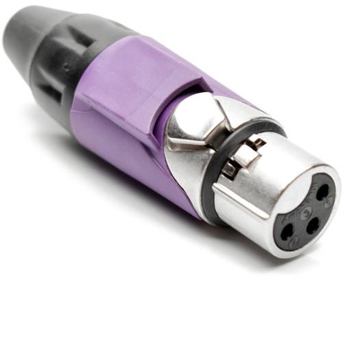 Amphenol AX3F7M 3-Pole Female XLR Connector with Satin-Nickel Finish