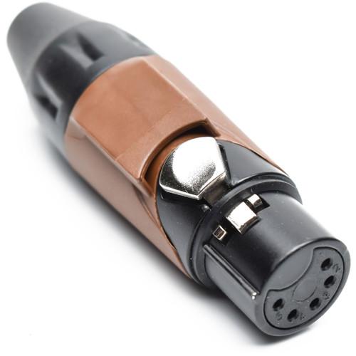 Amphenol AX5FB1M-AU 5-Pole Female XLR Cable Connector with Gold Contacts and Black Finish